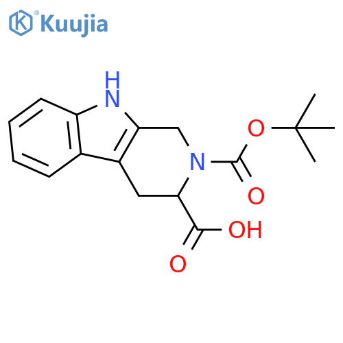 2-(tert-butoxy)carbonyl-1H,2H,3H,4H,9H-pyrido3,4-bindole-3-carboxylic acid structure