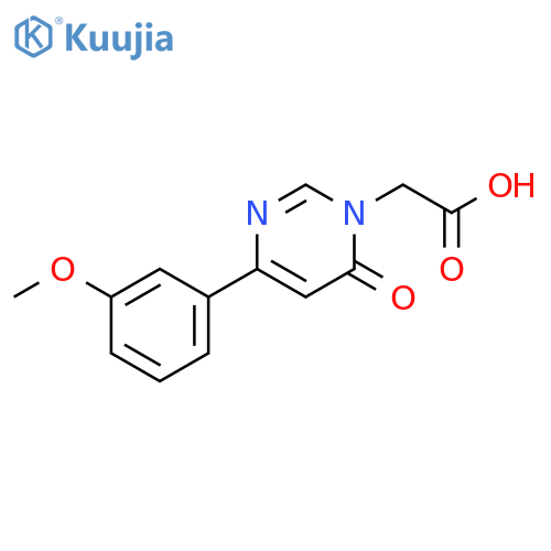 [4-(3-Methoxy-phenyl)-6-oxo-6H-pyrimidin-1-yl]-acetic acid structure