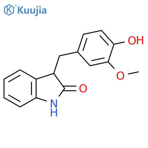 3-(4-Hydroxy-3-methoxy-benzyl)-1,3-dihydro-indol-2-one structure