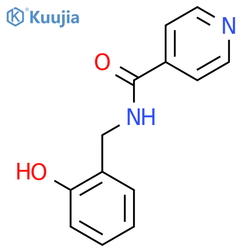N-[(2-Hydroxyphenyl)methyl]pyridine-4-carboxamide structure
