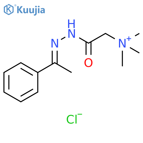 Ethanaminium,N,N,N-trimethyl-2-oxo-2-[(1-phenylethylidene)hydrazino]-, chloride structure