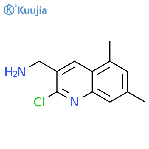 (2-chloro-5,7-dimethyl-3-quinolyl)methanamine structure