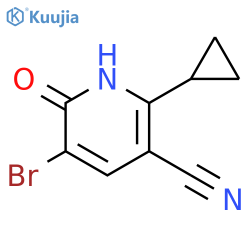 5-Bromo-2-cyclopropyl-6-oxo-1,6-dihydro-pyridine-3-carbonitrile structure