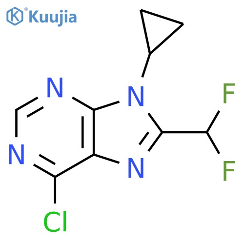 6-Chloro-9-cyclopropyl-8-(difluoromethyl)-9H-purine structure