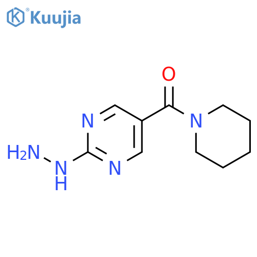 (2-Hydrazino-pyrimidin-5-yl)-piperidin-1-yl-methanone structure