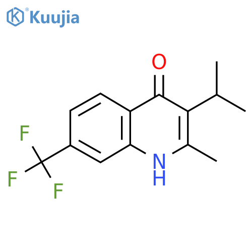3-Isopropyl-2-methyl-7-(trifluoromethyl)quinolin-4-ol structure