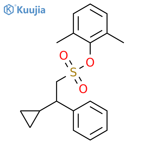 Benzeneethanesulfonic acid, β-cyclopropyl-, 2,6-dimethylphenyl ester, (βS)- structure