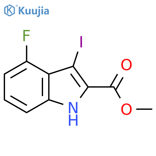 Methyl 4-fluoro-3-iodo-1H-indole-2-carboxylate structure