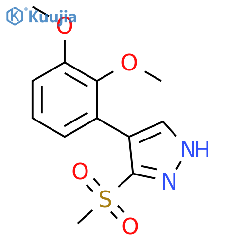 4-(2,3-Dimethoxy-phenyl)-3-methanesulfonyl-1H-pyrazole structure