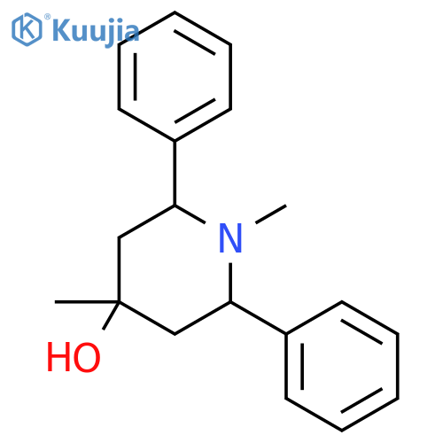 1,4-dimethyl-2,6-diphenylpiperidin-4-ol structure