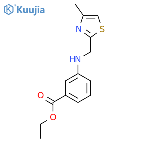 ethyl 3-{(4-methyl-1,3-thiazol-2-yl)methylamino}benzoate structure