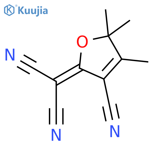Propanedinitrile, (3-cyano-4,5,5-trimethyl-2(5H)-furanylidene)- structure