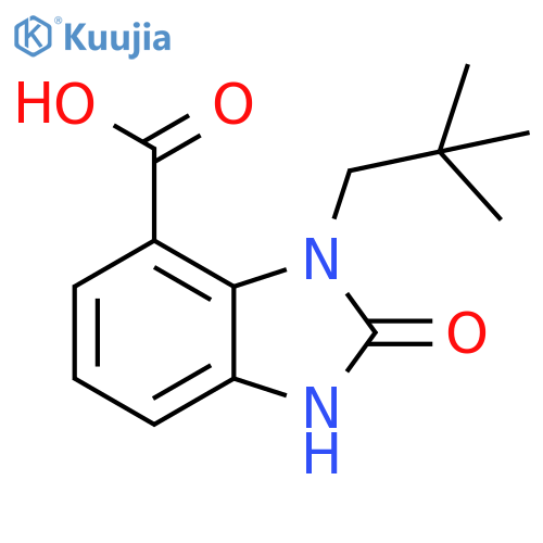 3-(2,2-dimethylpropyl)-2-oxo-2,3-dihydro-1H-1,3-benzodiazole-4-carboxylic acid structure