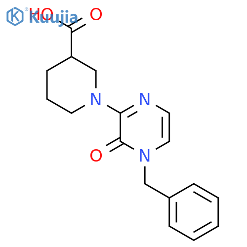 1-(4-Benzyl-3-oxo-3,4-dihydropyrazin-2-yl)piperidine-3-carboxylic acid structure
