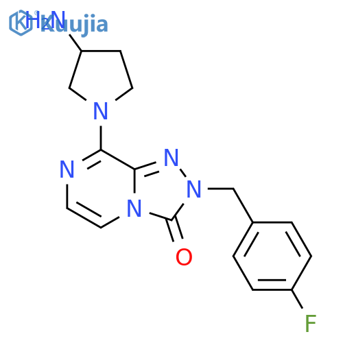 8-(3-Amino-pyrrolidin-1-yl)-2-(4-fluoro-benzyl)-2H-[1,2,4]triazolo[4,3-a]pyrazin-3-one structure