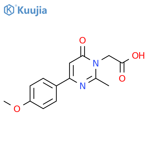 [4-(4-Methoxy-phenyl)-2-methyl-6-oxo-6H-pyrimidin-1-yl]-acetic acid structure