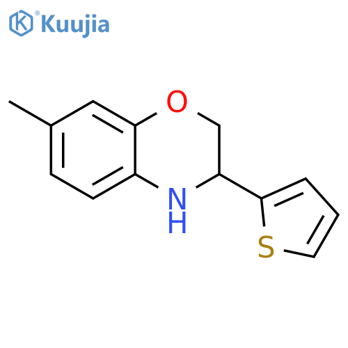 7-Methyl-3-thiophen-2-yl-3,4-dihydro-2H-benzo[1,4]oxazine structure