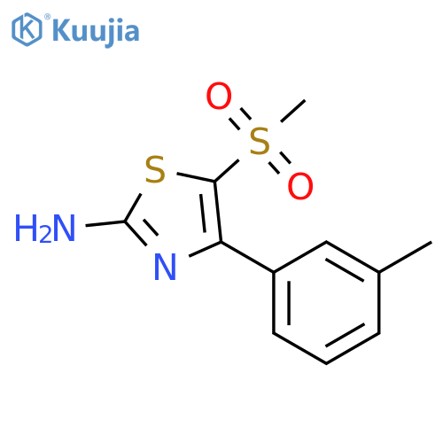 5-Methanesulfonyl-4-m-tolyl-thiazol-2-ylamine structure