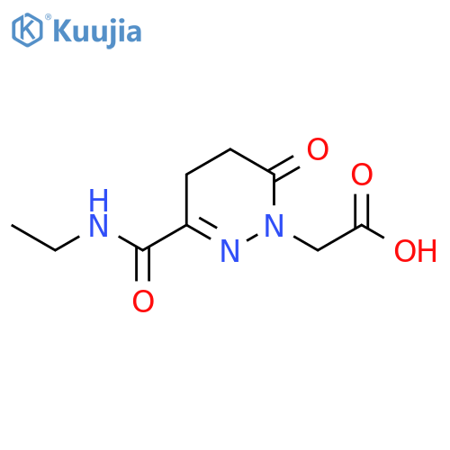 (3-Ethylcarbamoyl-6-oxo-5,6-dihydro-4H-pyridazin-1-yl)-acetic acid structure