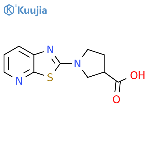 1-(Thiazolo[5,4-b]pyridin-2-yl)pyrrolidine-3-carboxylic acid structure