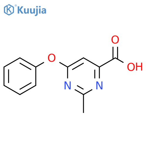 2-Methyl-6-phenoxy-pyrimidine-4-carboxylic acid structure