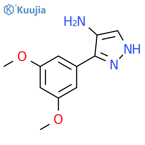 3-(3,5-Dimethoxy-phenyl)-1H-pyrazol-4-ylamine structure