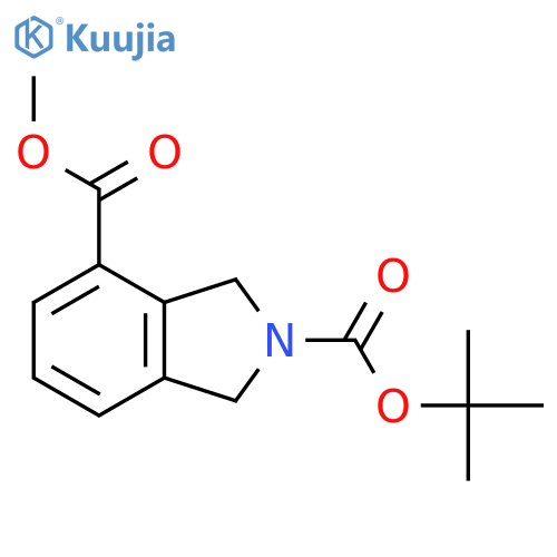 2-tert-butyl 4-methyl 2,3-dihydro-1H-isoindole-2,4-dicarboxylate structure