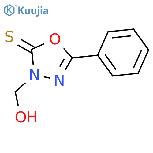 1,3,4-OXADIAZOLE-2(3H)-THIONE, 3-(HYDROXYMETHYL)-5-PHENYL- structure