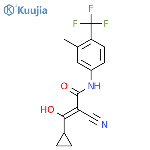 2-Propenamide,2-cyano-3-cyclopropyl-3-hydroxy-N-[3-methyl-4-(trifluoromethyl)phenyl]- structure