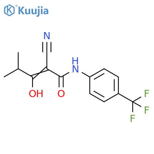 2-Pentenamide,2-cyano-3-hydroxy-4-methyl-N-[4-(trifluoromethyl)phenyl]- structure
