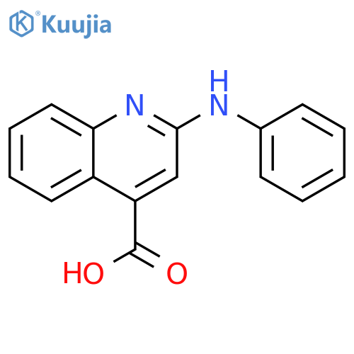 4-Quinolinecarboxylicacid, 2-(phenylamino)- structure