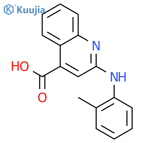 4-Quinolinecarboxylicacid, 2-[(2-methylphenyl)amino]- structure