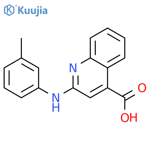 4-Quinolinecarboxylicacid, 2-[(3-methylphenyl)amino]- structure