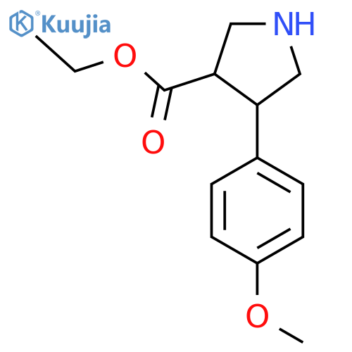 ethyl 4-(4-methoxyphenyl)pyrrolidine-3-carboxylate structure