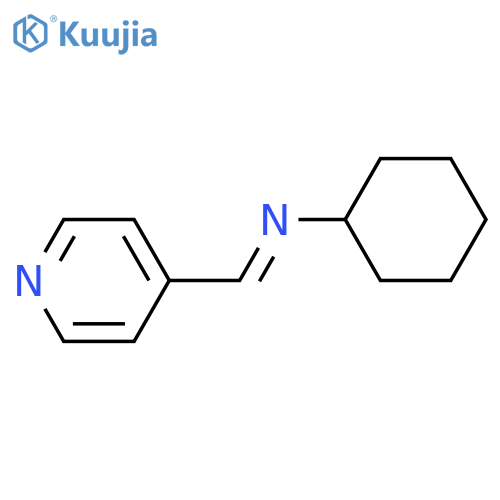 Cyclohexanamine, N-(4-pyridinylmethylene)- structure