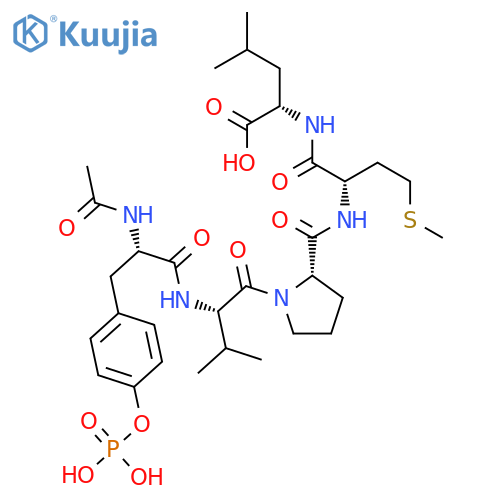 L-Leucine, N-acetyl-O-phosphono-L-tyrosyl-L-valyl-L-prolyl-L-methionyl- structure