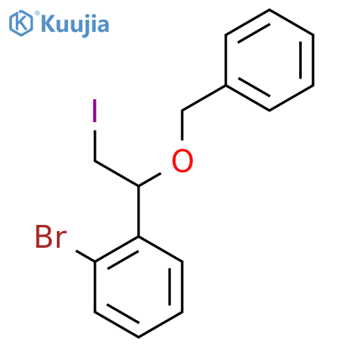 1-1-(benzyloxy)-2-iodoethyl-2-bromobenzene structure
