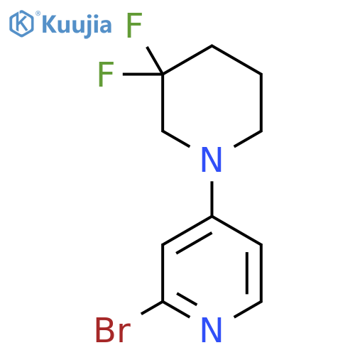 2-Bromo-4-(3,3-difluoropiperidin-1-yl)pyridine structure