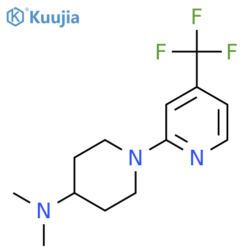 N,N-Dimethyl-1-[4-(trifluoromethyl)pyridin-2-yl]piperidin-4-amine structure