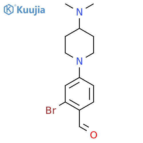 2-Bromo-4-(4-(dimethylamino)piperidin-1-yl)benzaldehyde structure