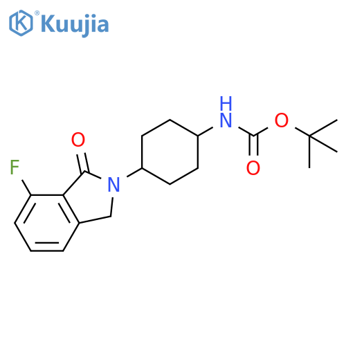 Tert-Butyl (1R*,4R*)-4-(7-fluoro-1-oxoisoindolin-2-yl)cyclohexylcarbamate structure