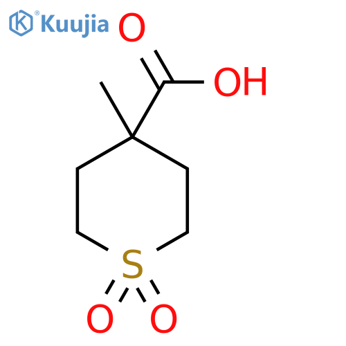 4-methyl-1,1-dioxo-1λ?-thiane-4-carboxylic acid structure