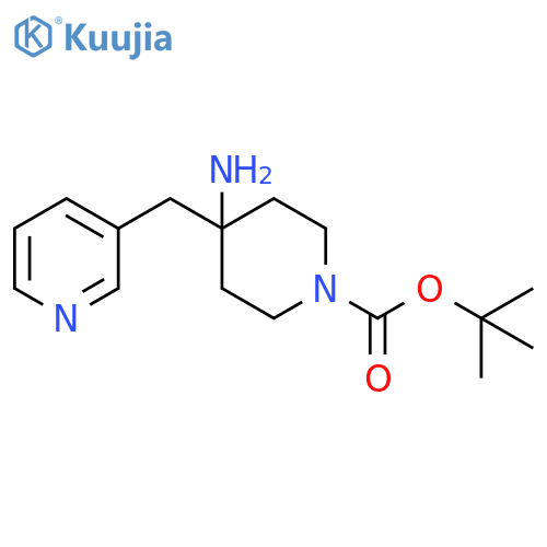 tert-Butyl 4-amino-4-(pyridin-3-ylmethyl)piperidine-1-carboxylate structure