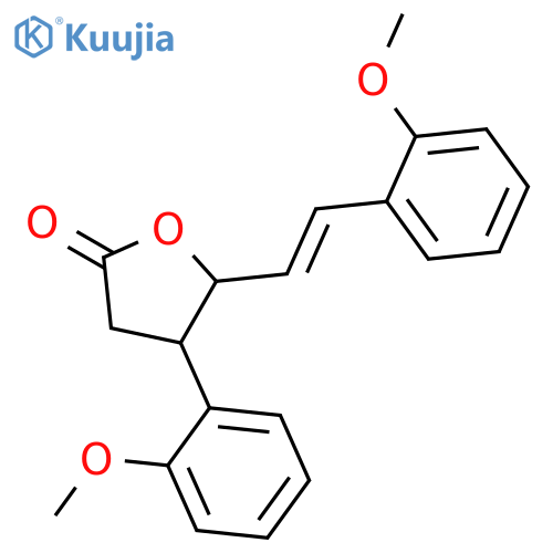 2(3H)-Furanone, dihydro-4-(2-methoxyphenyl)-5-[(1E)-2-(2-methoxyphenyl)ethenyl]-, (4R,5S)- structure