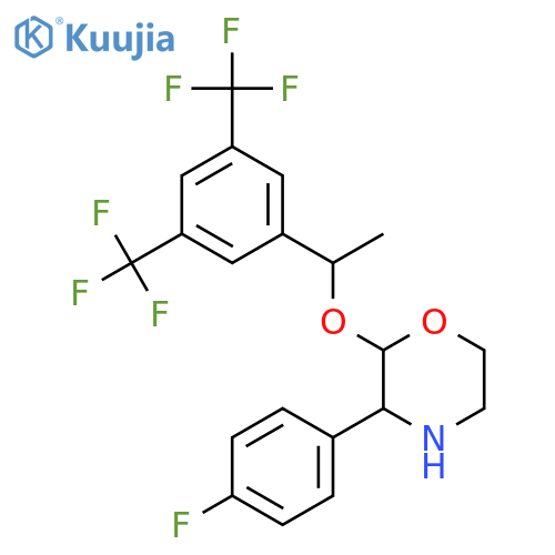 2-(R)-1-(R)-(3,5-Bis(trifluoromethyl)phenyl)ethoxy-3-(S)-fluorophenylmorpholineAprepitant-M2 structure