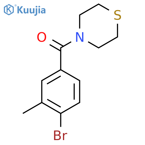 (4-Bromo-3-methylphenyl)-4-thiomorpholinyl-methanone structure