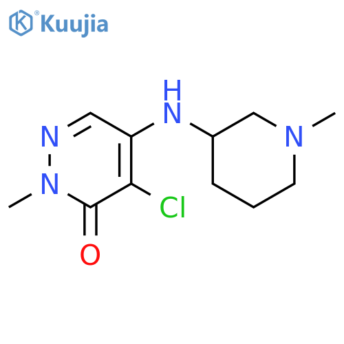 4-chloro-2-methyl-5-[(1-methylpiperidin-3-yl)amino]-2,3-dihydropyridazin-3-one structure
