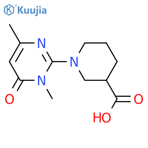 1-(1,4-Dimethyl-6-oxo-1,6-dihydro-pyrimidin-2-yl)-piperidine-3-carboxylic acid structure