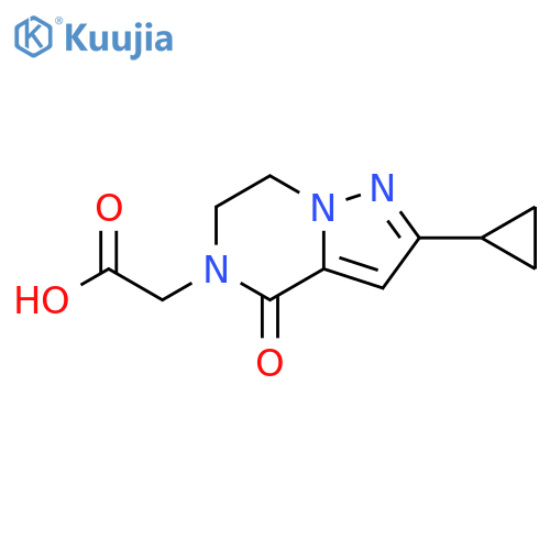 (2-Cyclopropyl-4-oxo-6,7-dihydro-4H-pyrazolo[1,5-a]pyrazin-5-yl)-acetic acid structure