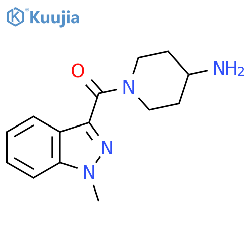 (4-Amino-piperidin-1-yl)-(1-methyl-1H-indazol-3-yl)-methanone structure